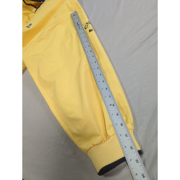 Y2K Cutter Buck CNBC Pullover Windbreaker Mens L Yellow ClimaGuard Jacket Logo - Picture 9 of 16
